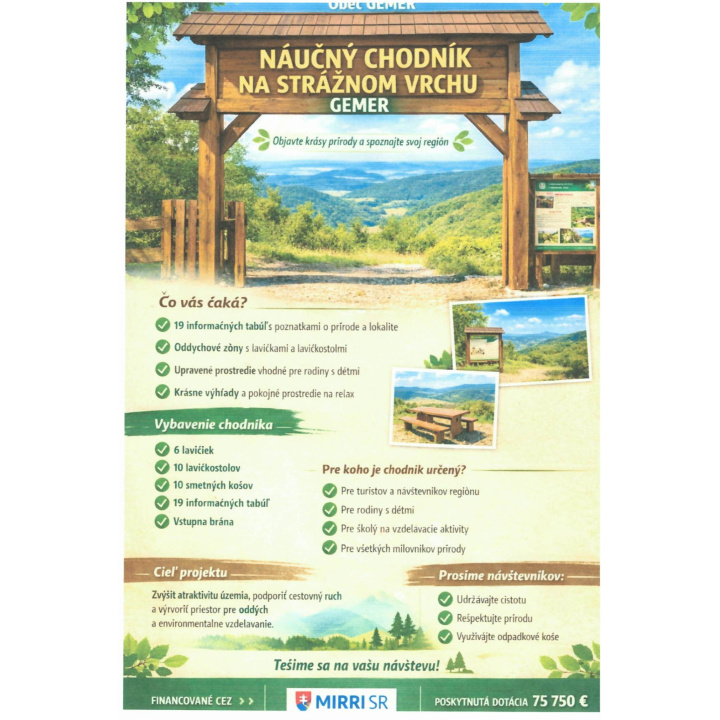 Menšia fotka pre článok Náučný chodník na Strážnom vrchu